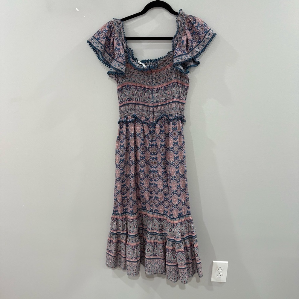 Sea New York Dress Parker Smocked Flutter Sleeve Midi in Lilac Floral Print - Picture 5 of 6